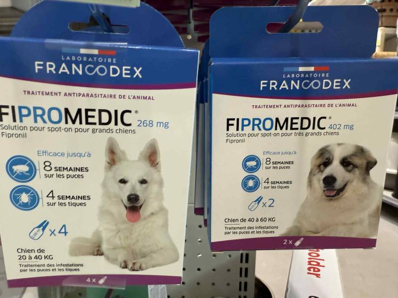 Pipettes antiparasitaires chien et chat Francodex en vente à SOPAVAR Sanary et Six Fours